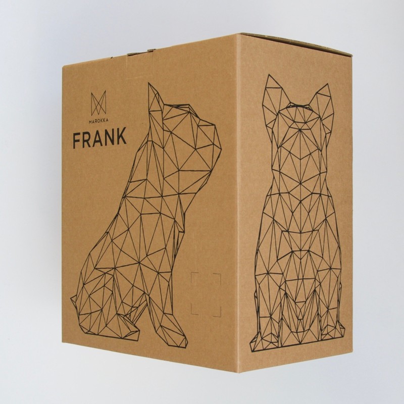 Thumbnail of French Bulldog Geometric Sculpture Frank In Diamond Black image