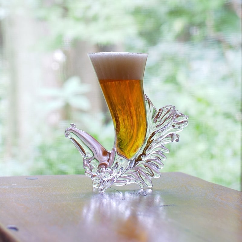 Thumbnail of Derby Handcrafted Horse Beer Glass - Brown image