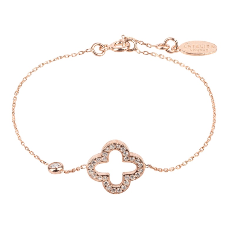 Simple Rose Gold Clover Luck Bracelet