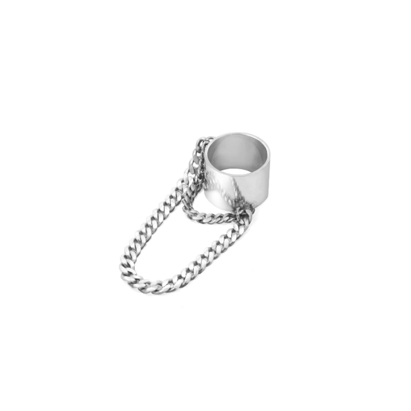 Thumbnail of Bold Knuckle Ring With Chain image