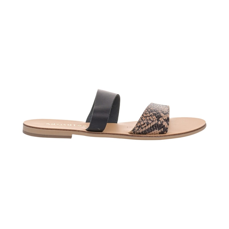 Thumbnail of Comfortable Slides Ceto Brown Python Print-Black image