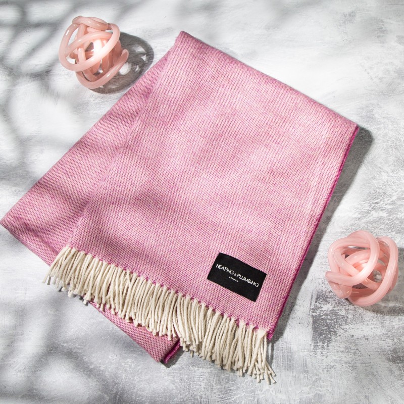 Thumbnail of Daydreams - Merino Lambswool Throw - Soft Pink image