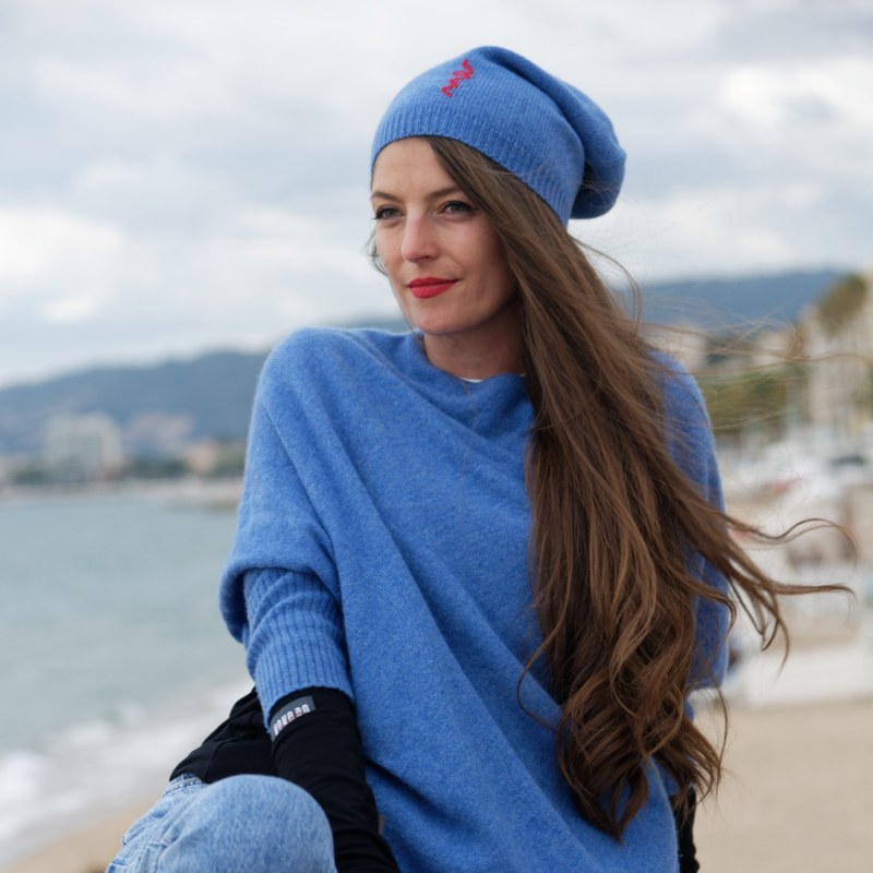 Thumbnail of Ethical Cashmere Beanie - Blue image