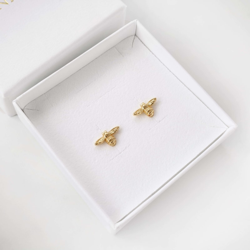 Thumbnail of Queen Bee Stud Gold Earrings image