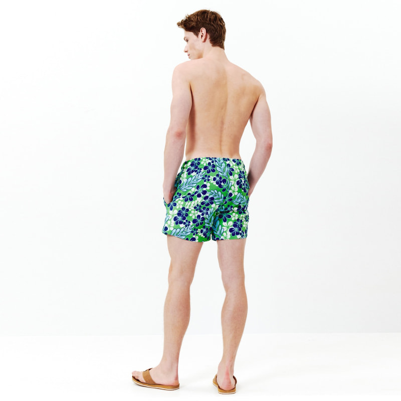 Hibiscus top swim trunks