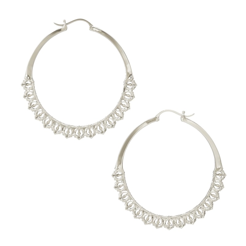 Thumbnail of Calla Hoops Silver Large image