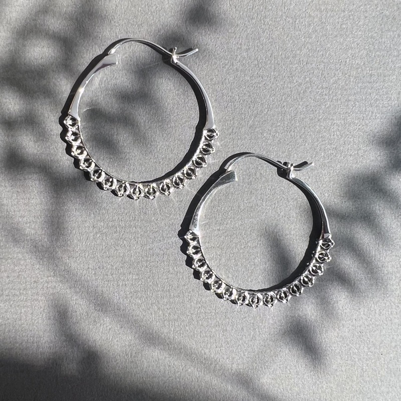 Thumbnail of Calla Hoops Silver Small image