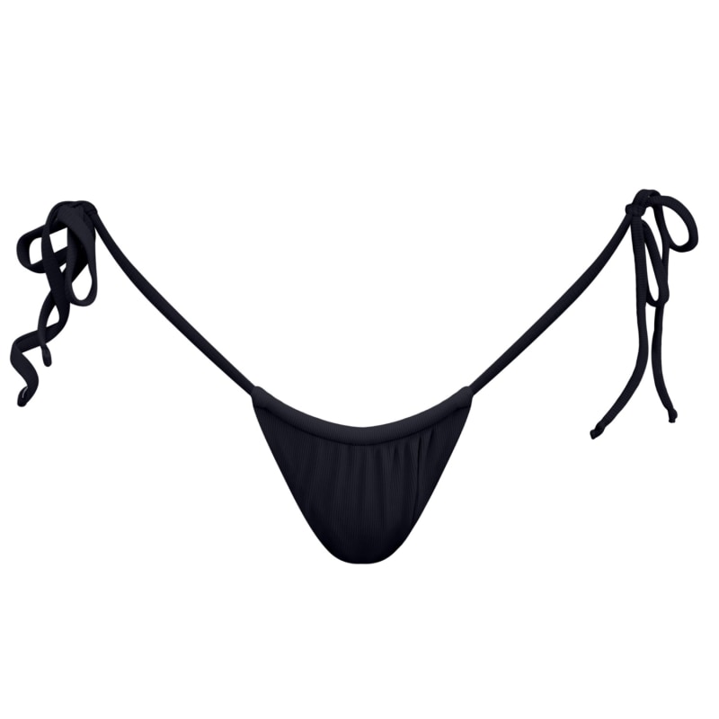 Thumbnail of Calliope Tie String Bikini Bottoms - Black image