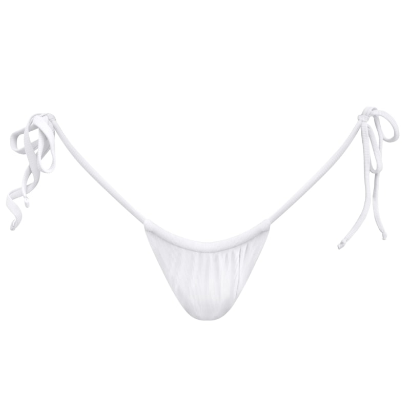 Thumbnail of Calliope Tie String Bikini Bottoms - White image