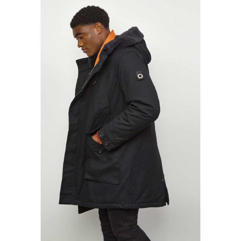 Superdry camden overcoat charcoal deals