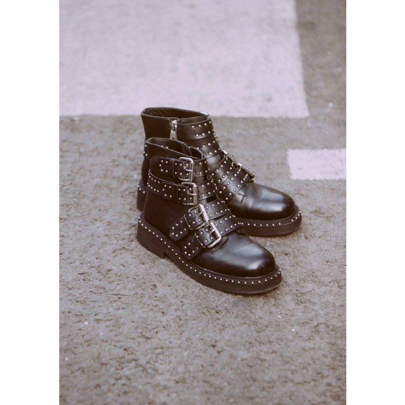 Thumbnail of Camelia Black Buckle Boot image