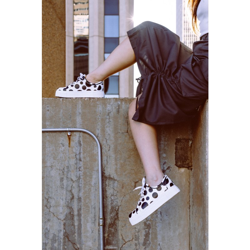 Thumbnail of Camila - Black & White Polka Dot - Womens Designer Sneakers image