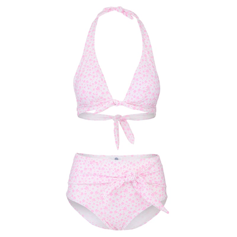 Thumbnail of Camilla Floral Bikini Top Rose Pink & White image