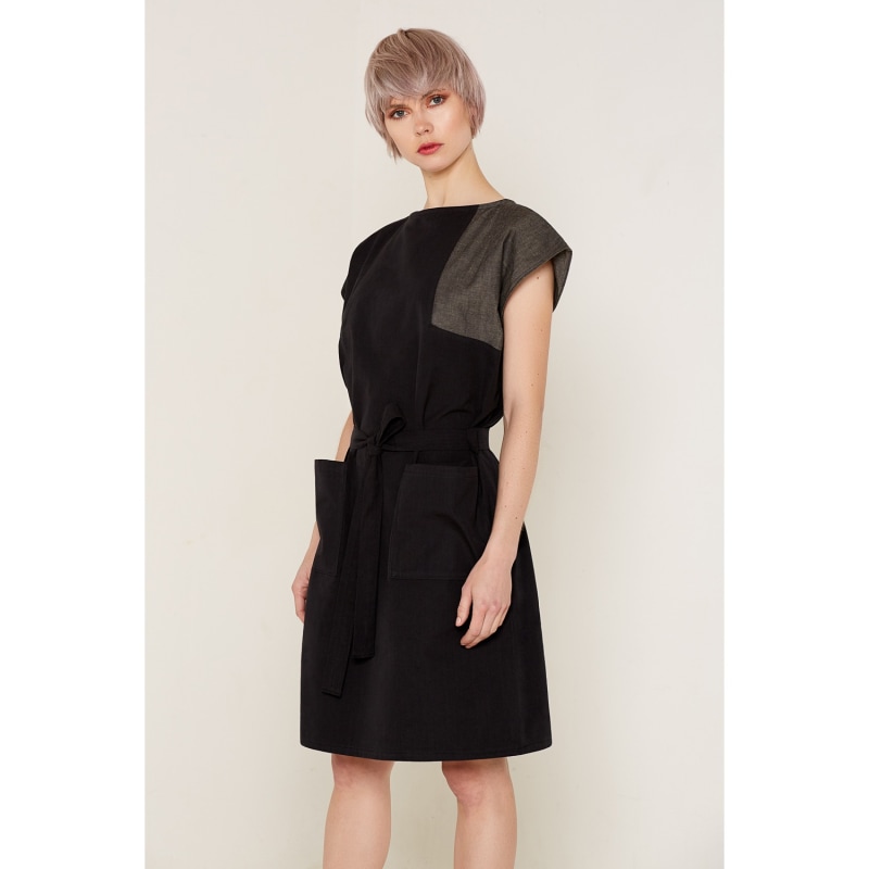 Thumbnail of Elara Dress Black In Organic Cotton image