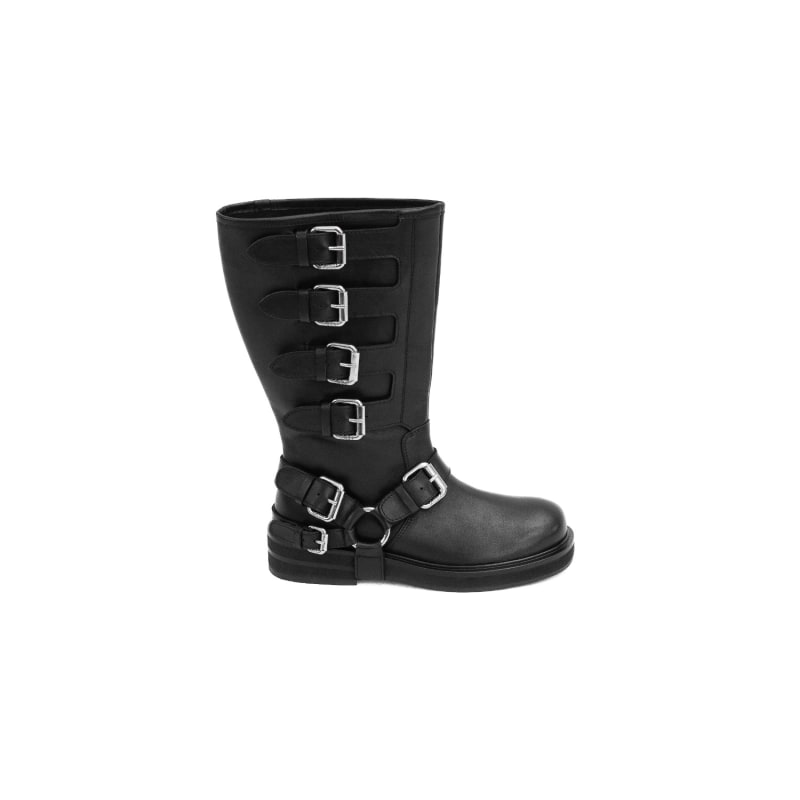 Black buckle boot cheap