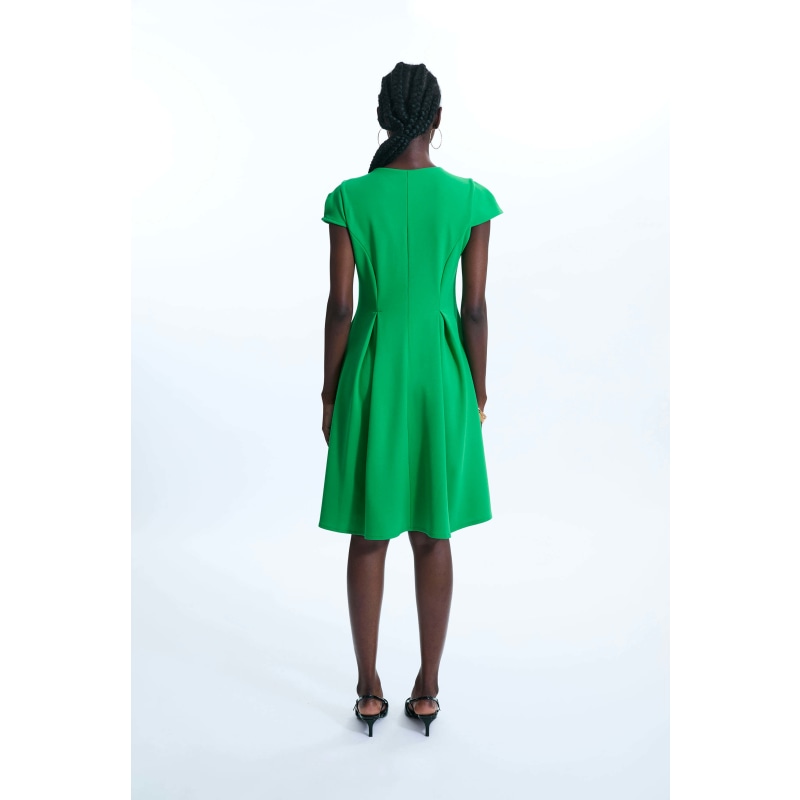 Thumbnail of Cap Sleeve Button Midi Dress Green image