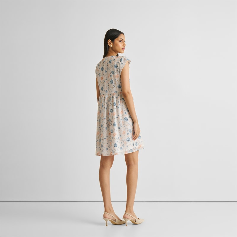 Thumbnail of Cap Sleeved Short Dress In Florals image