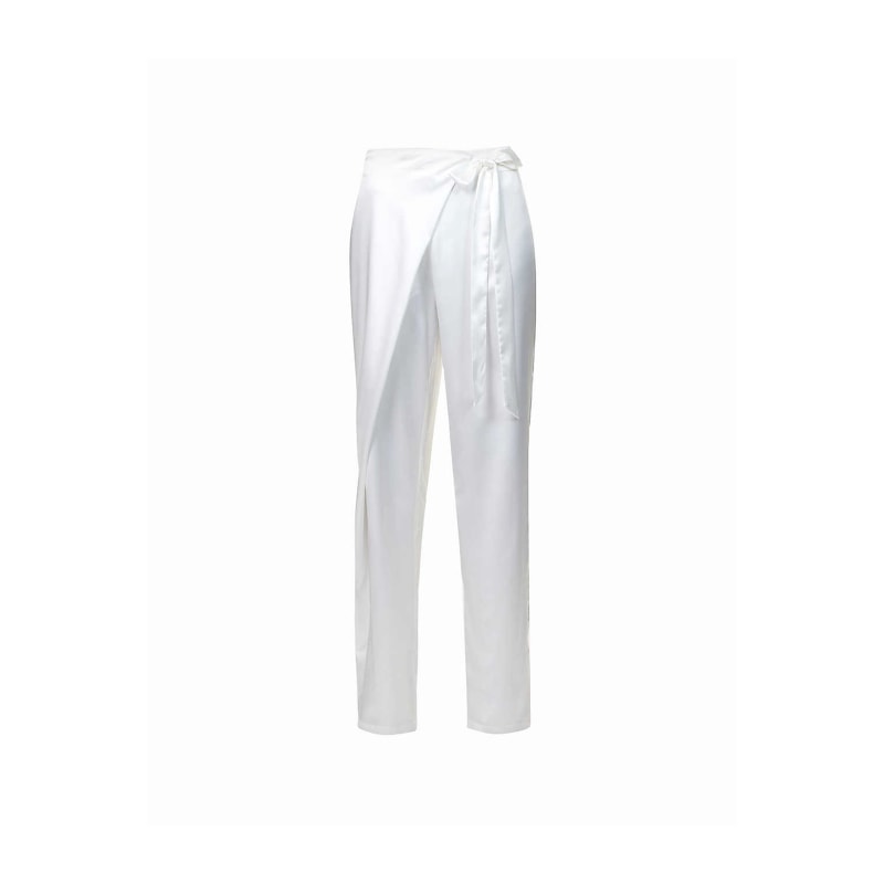 Thumbnail of Cara White Satin Trousers image