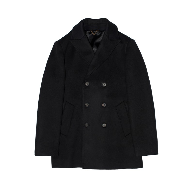 Cashmere And Wool Pea Coat Hegarty Wolf Badger