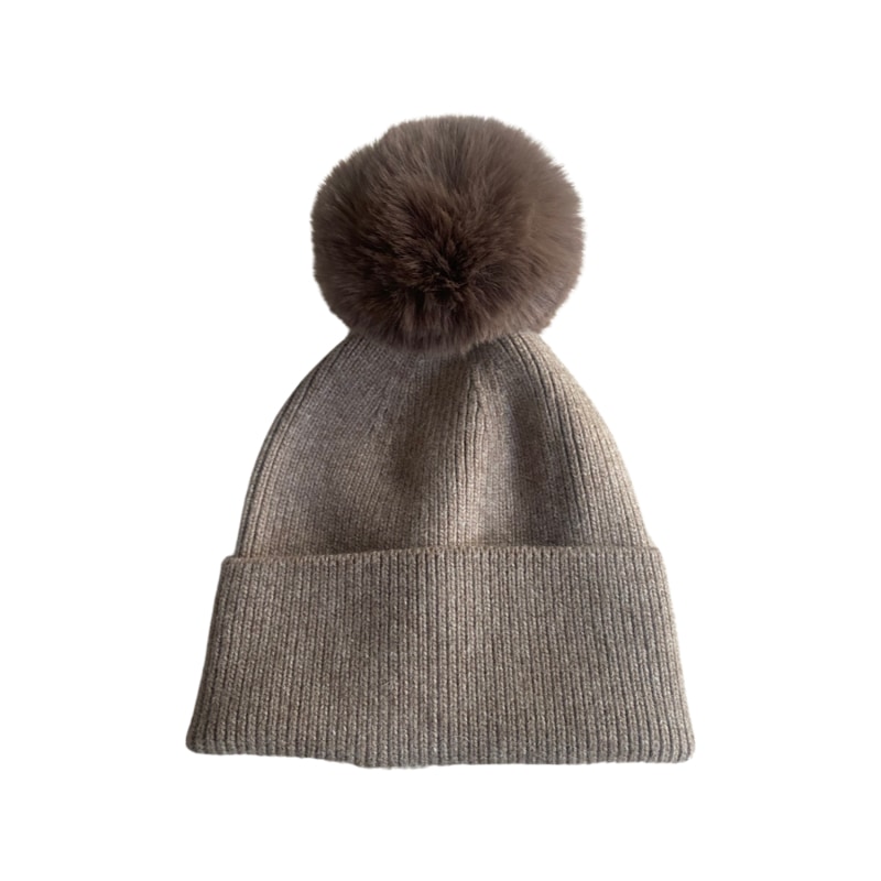 Luxury Brand Women Winter Double Pom Pom Beanie Hats Detachable