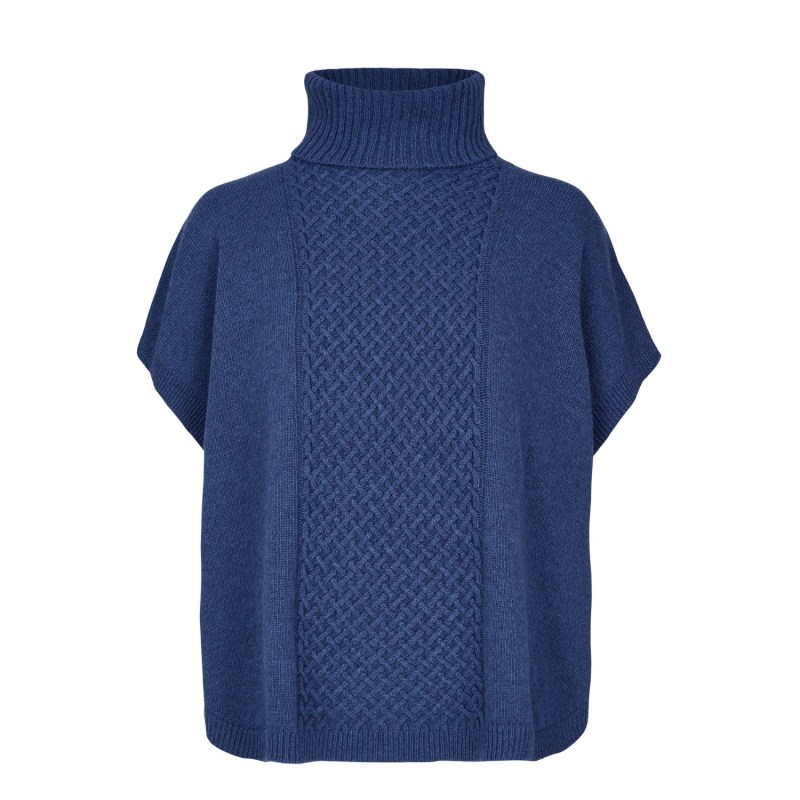 Thumbnail of Cashmere Mix Sleeveless Roll Neck Jumper In Blue image