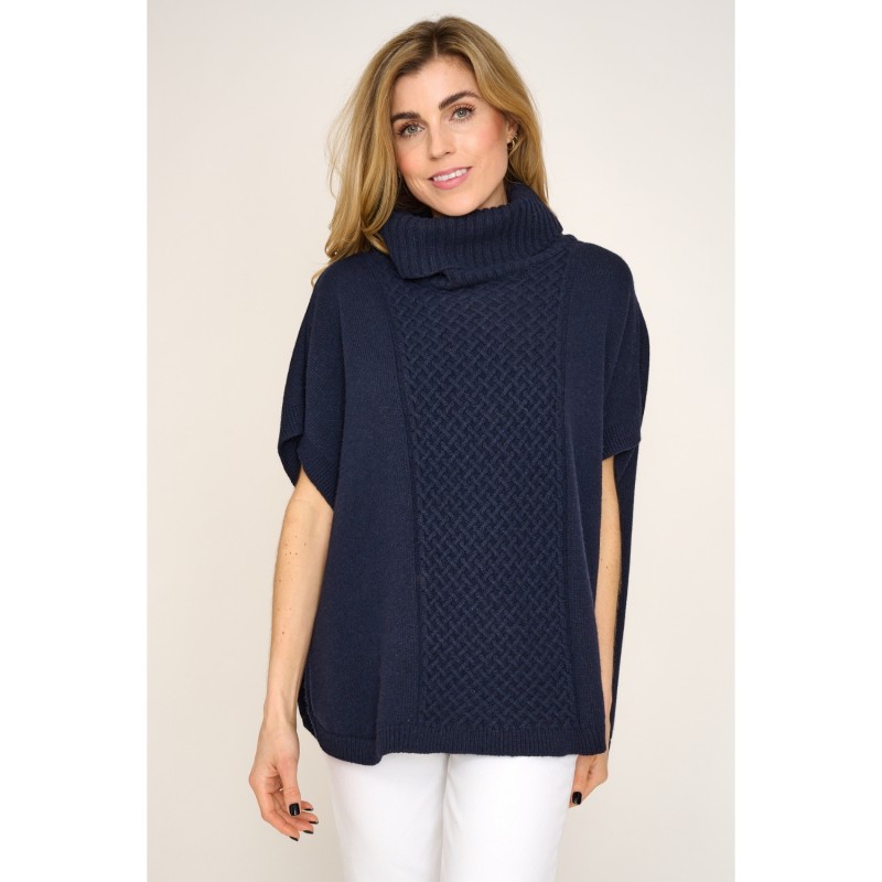 Thumbnail of Cashmere Mix Sleeveless Roll Neck Jumper In Blue image