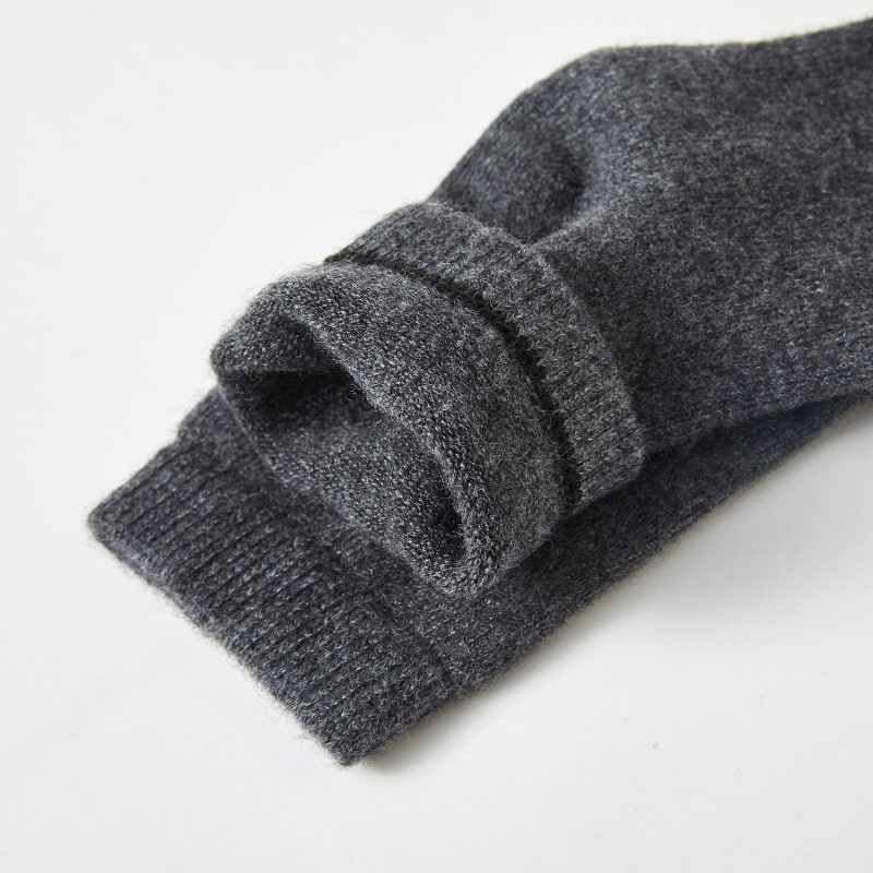 Thumbnail of Cashmere Quarter-Length Socks Set Of Two - Meditating Lamb Collection In Earl Grey image