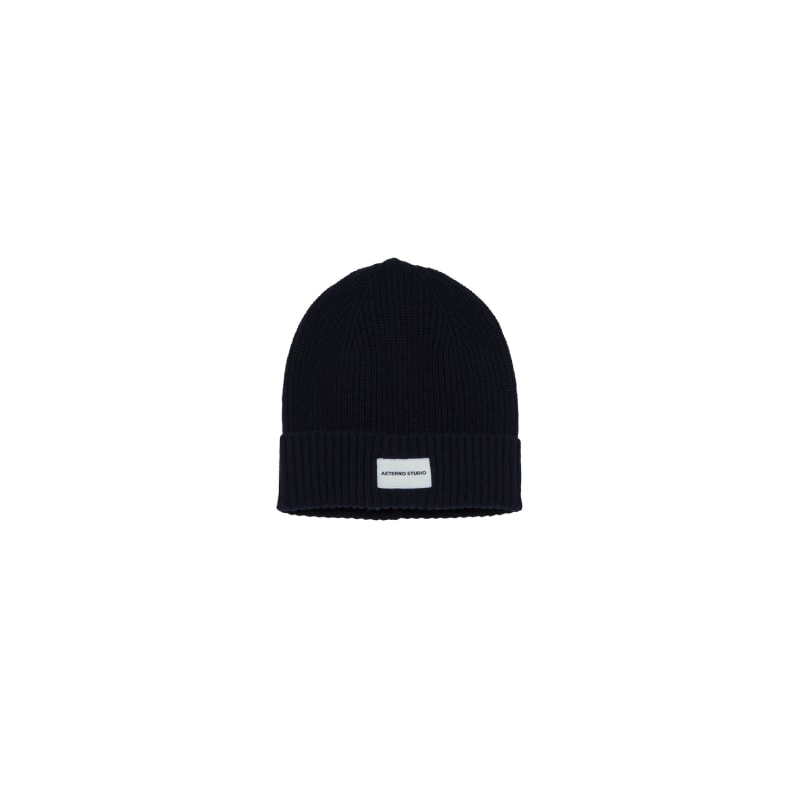 Thumbnail of Cashmere Ribbed Beanie - Navy image