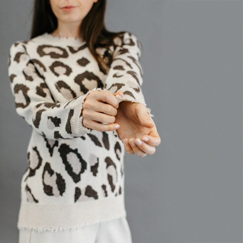 Leopard print online cashmere jumper