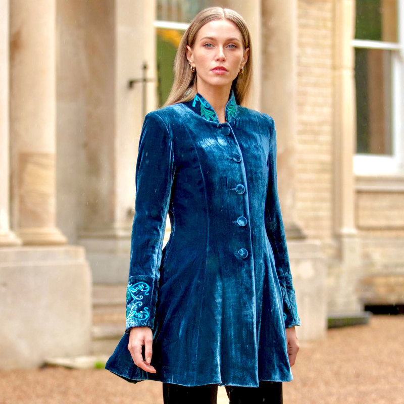 Women's long velvet coat new arrivals