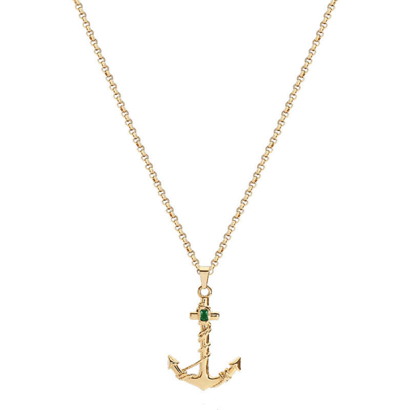 Thumbnail of Caspian Gold Anchor Necklace image