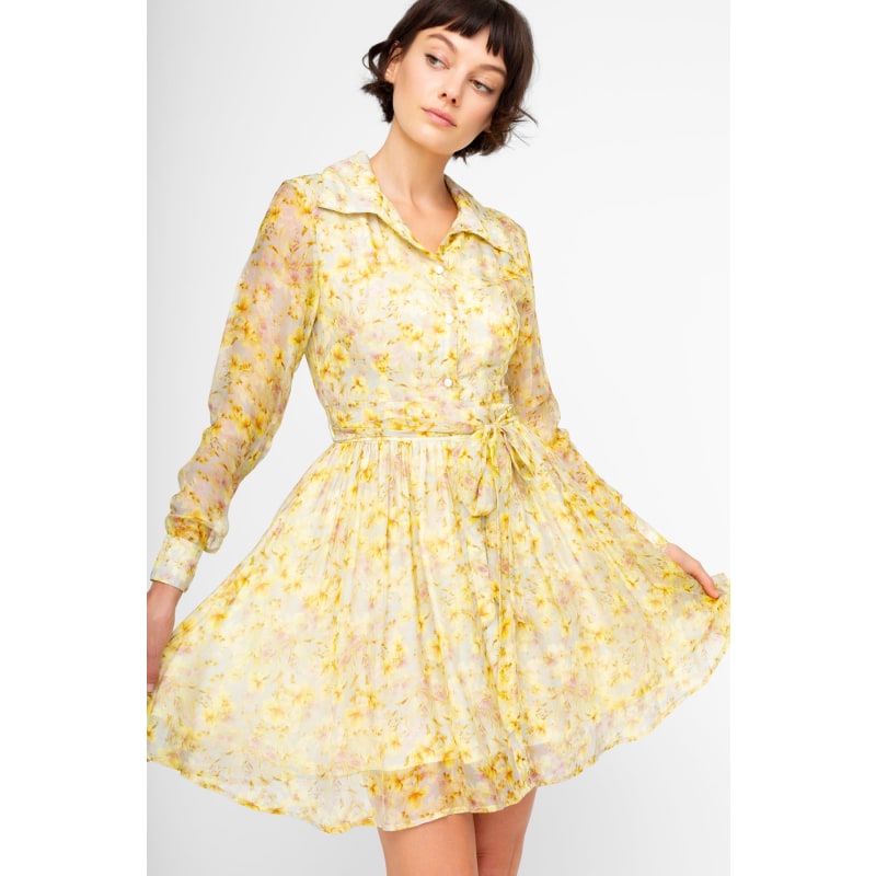 Thumbnail of Cassia Yellow Floral Dress image