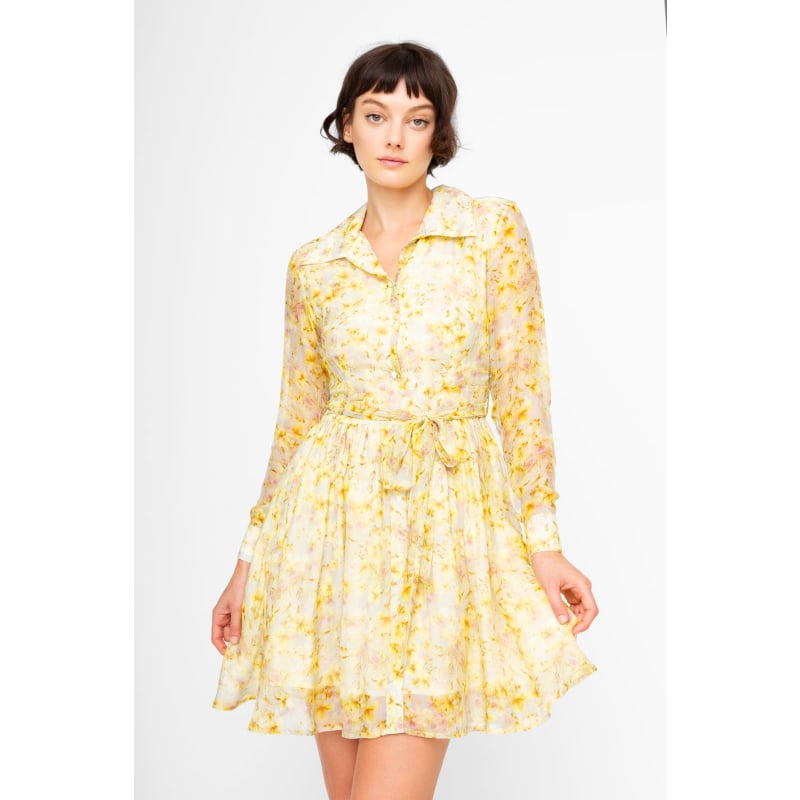 Thumbnail of Cassia Yellow Floral Dress image