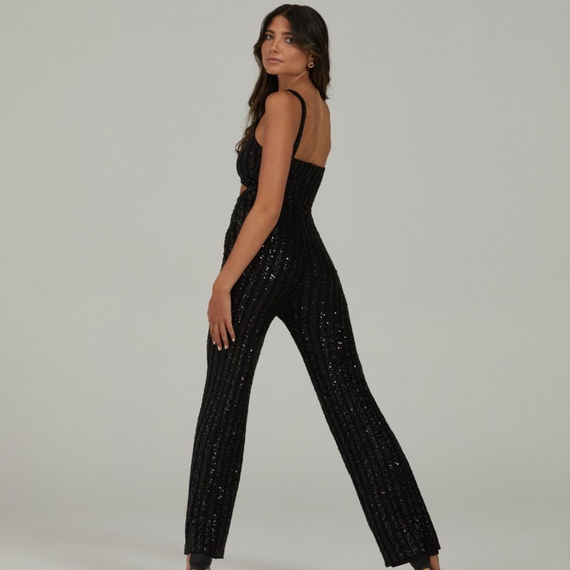 Thumbnail of Black Sequin Kamilla Jumpsuit image