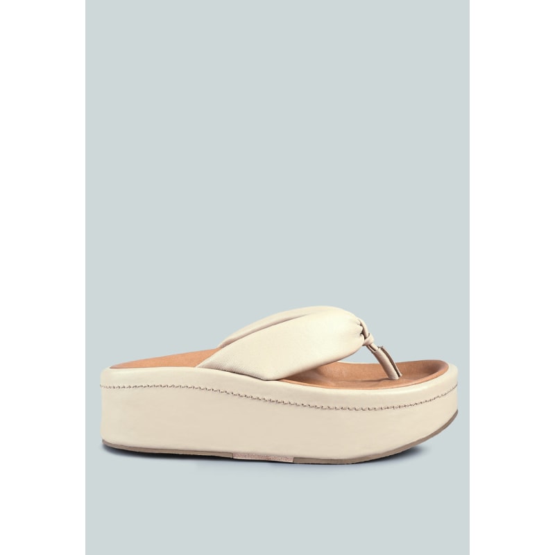 Thumbnail of Welch Nude Thong Platform Sandals image