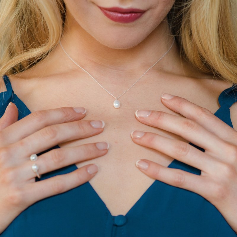 Thumbnail of Silver Pearl Necklace image