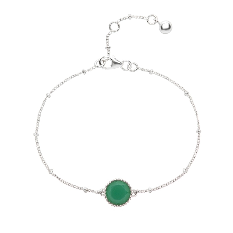 Thumbnail of Barcelona Silver May Birthstone Bracelet Chrysoprase image