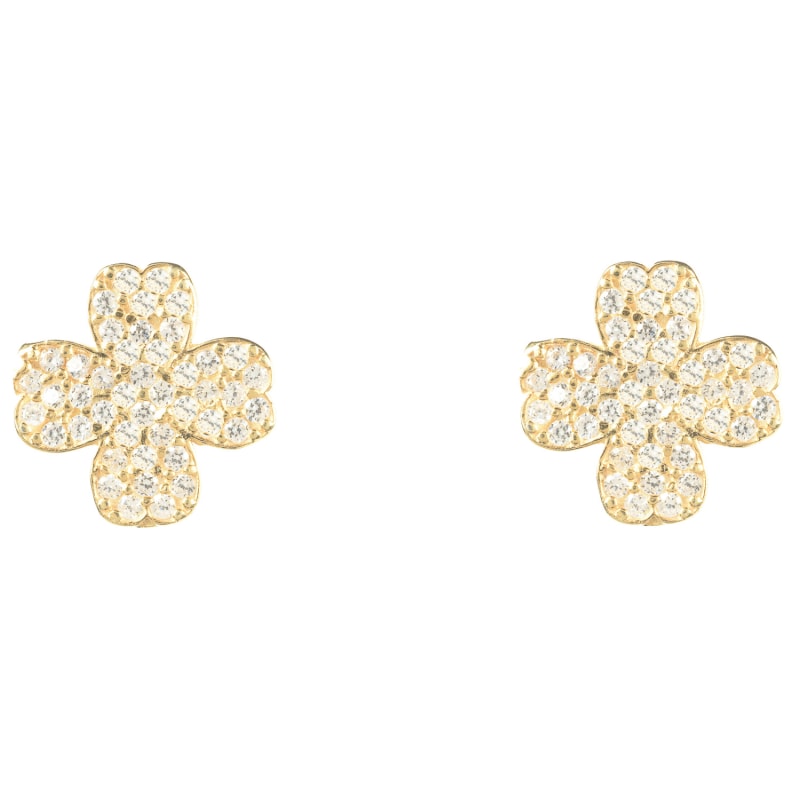 Thumbnail of Lucky Four Leaf Clover Earring Gold image