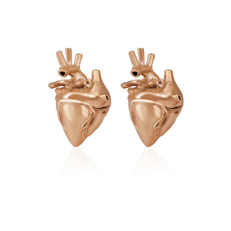 Thumbnail of Heart Studs Rose Gold image