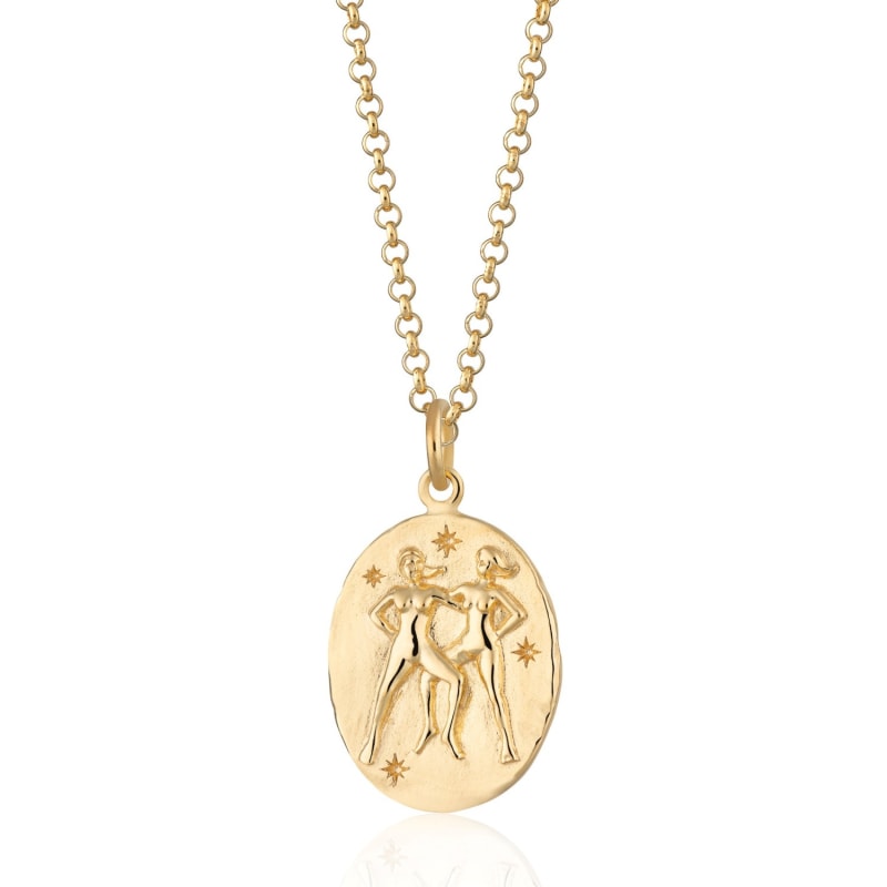 Thumbnail of Gold Gemini Zodiac Necklace image