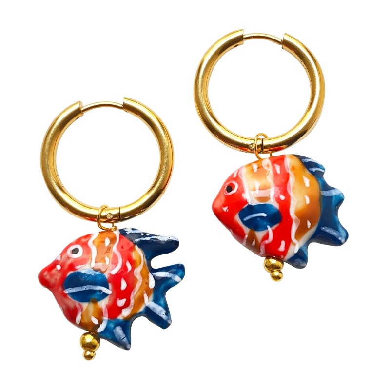 Fish Hoop Earrings 