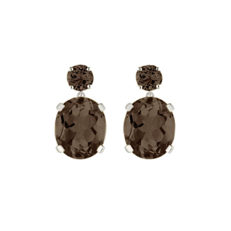 Thumbnail of Smoky Quartz Drop Earrings image