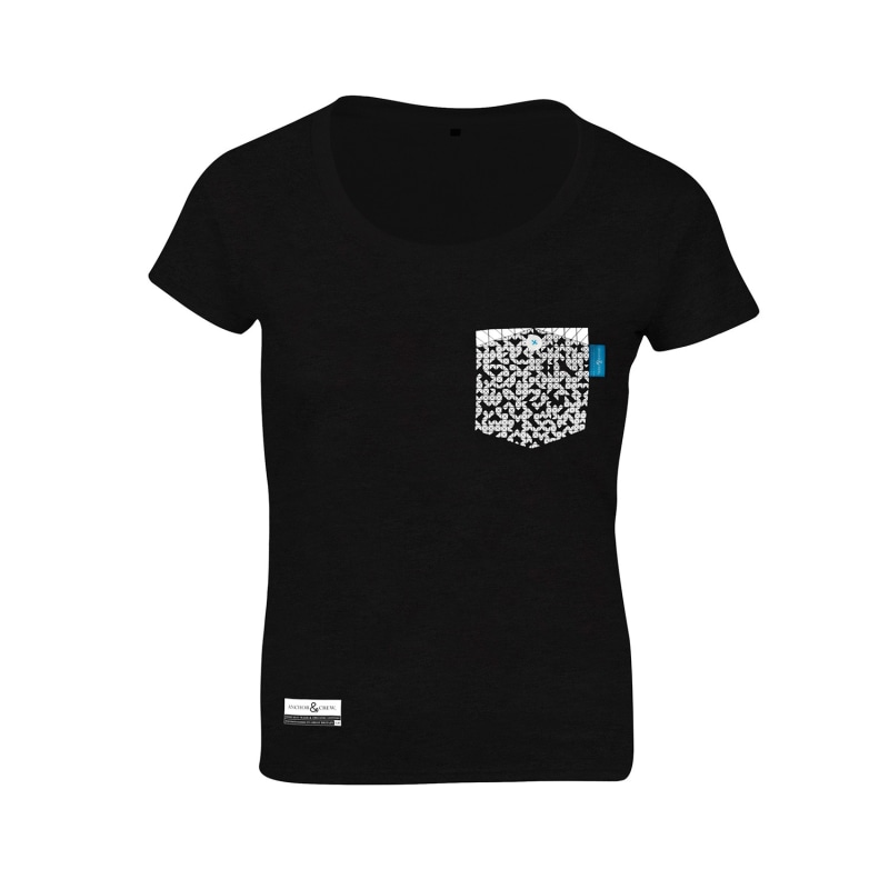 Thumbnail of Noir Black Digit Print Organic Cotton T-Shirt image