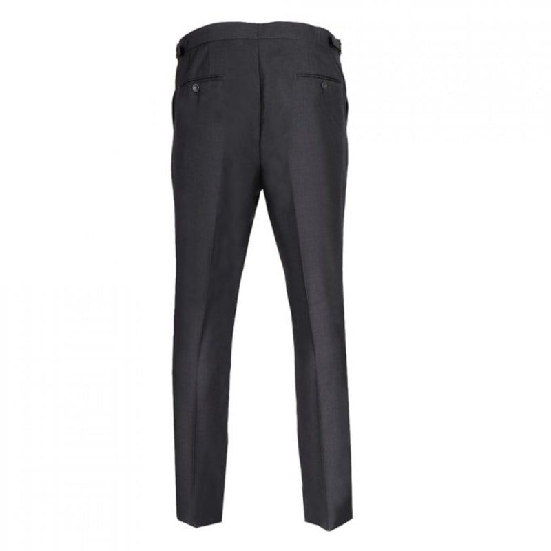 Plain Smart Trousers With Side Adjusters – Charcoal | DAVID WEJ | Wolf ...