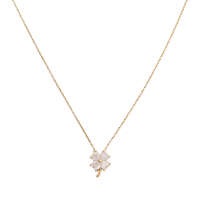 Four Leaf Clover Sterling Silver Necklace - Gold by Spero London