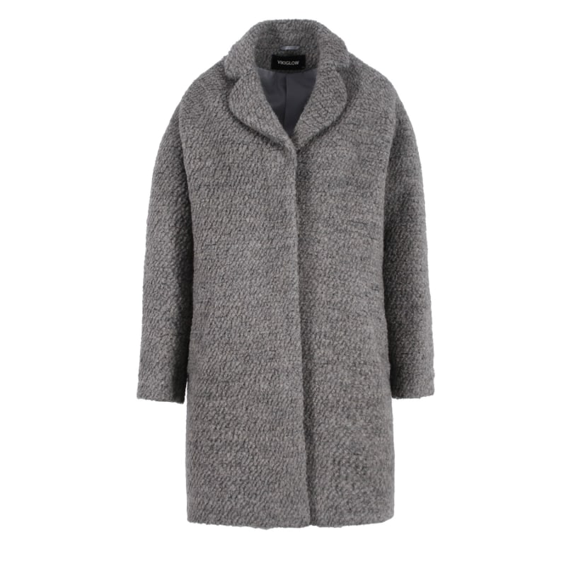 Anouk Grey Teddy Bear Short Coat VIKIGLOW Wolf Badger
