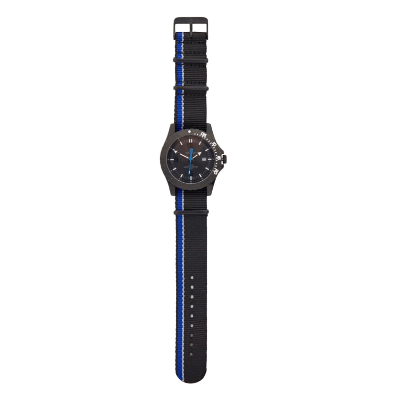 Thumbnail of Bermuda Watch Co Stovel Bay Black & Blue Nylon Gtls Watch image