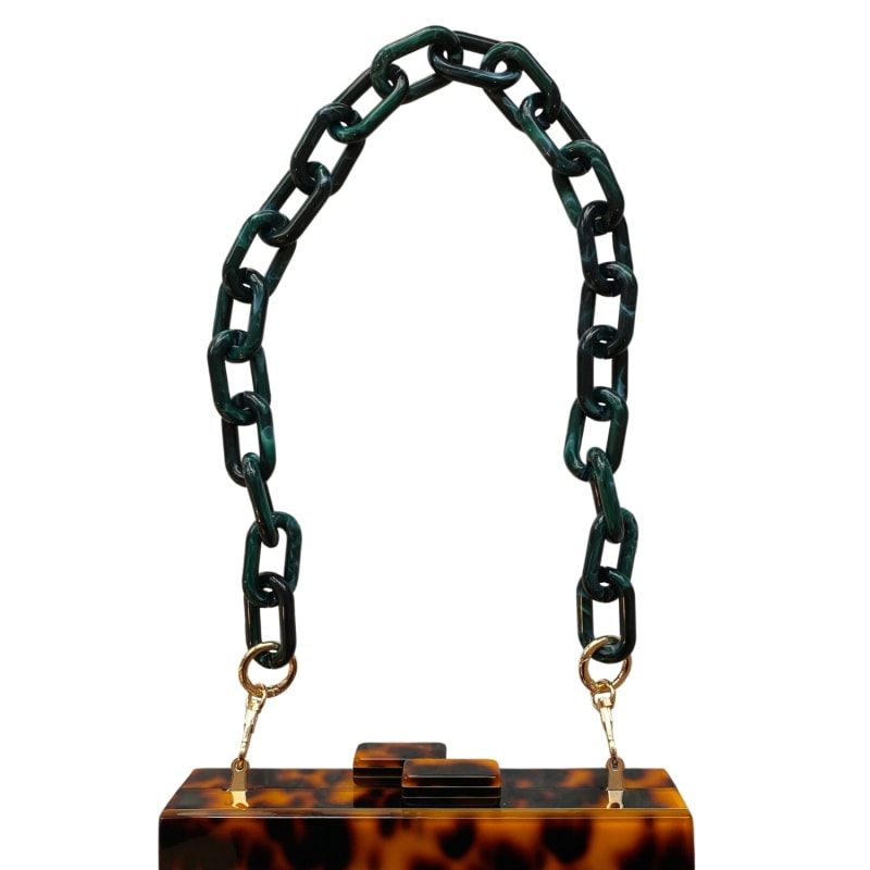 Chain Link Short Acrylic Purse Strap