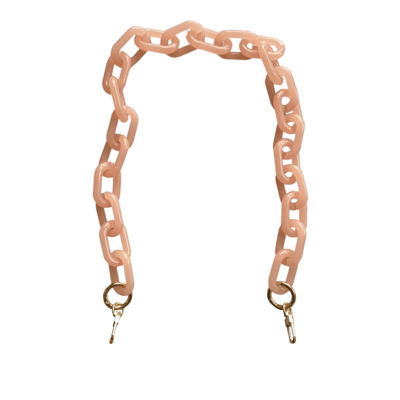 Chain Link Short Acrylic Purse Strap In Light Pink, CLOSET REHAB