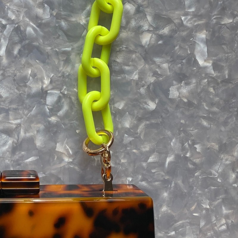 Chain Link Short Acrylic Purse Strap